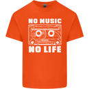 No Music No Life Retro Audio Cassette Kids T-Shirt Childrens Orange