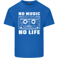 No Music No Life Retro Audio Cassette Kids T-Shirt Childrens Royal Blue