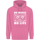 No Music No Life Retro Audio Cassette Mens 80% Cotton Hoodie Azelea