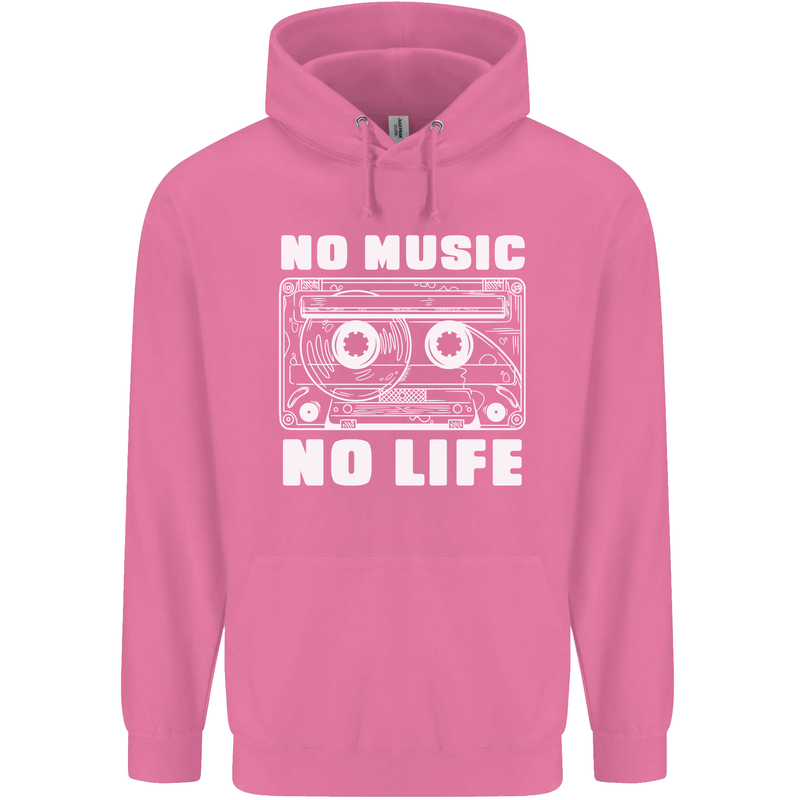 No Music No Life Retro Audio Cassette Mens 80% Cotton Hoodie Azelea
