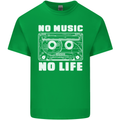 No Music No Life Retro Audio Cassette Mens Cotton T-Shirt Tee Top Irish Green