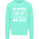 No Music No Life Retro Audio Cassette Mens Sweatshirt Jumper Peppermint