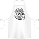 No Pain No Gain Devil Skull Gym Training Cotton Apron 100% Organic White