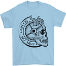 No Pain No Gain Devil Skull Gym Training Mens T-Shirt 100% Cotton Light Blue