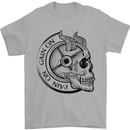 No Pain No Gain Devil Skull Gym Training Mens T-Shirt 100% Cotton Sports Grey