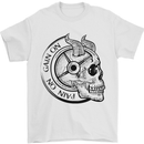 No Pain No Gain Devil Skull Gym Training Mens T-Shirt 100% Cotton White