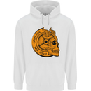No Pain No Gain Devil Skull Training Gym Mens 80% Cotton Hoodie White