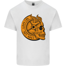 No Pain No Gain Devil Skull Training Gym Mens Cotton T-Shirt Tee Top White