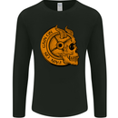 No Pain No Gain Devil Skull Training Gym Mens Long Sleeve T-Shirt Black