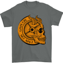 No Pain No Gain Devil Skull Training Gym Mens T-Shirt 100% Cotton Charcoal