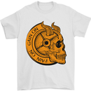 No Pain No Gain Devil Skull Training Gym Mens T-Shirt 100% Cotton White