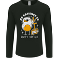 No Patience Anger Management Bird Funny Mens Long Sleeve T-Shirt Black