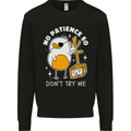 No Patience Anger Management Bird Funny Mens Sweatshirt Jumper Black