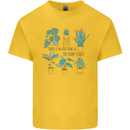 No Such Thing as Too Many Plants Funny Mens Cotton T-Shirt Tee Top Yellow