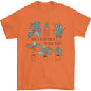 No Such Thing as Too Many Plants Funny Mens T-Shirt 100% Cotton Orange