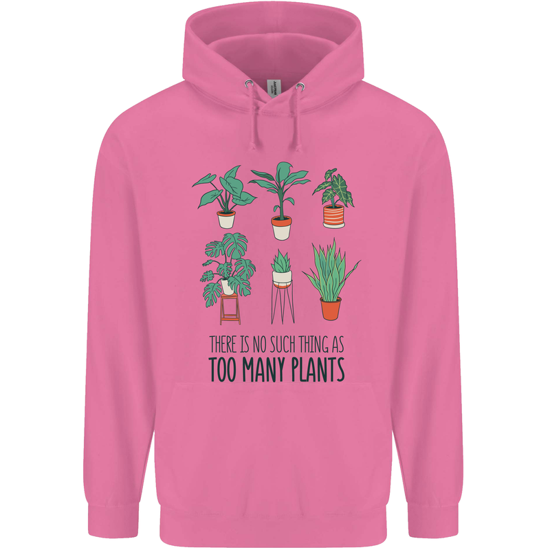No Such Thing as Too Many Plants Gardening Mens 80% Cotton Hoodie Azelea