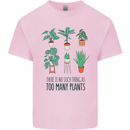 No Such Thing as Too Many Plants Gardening Mens Cotton T-Shirt Tee Top Light Pink