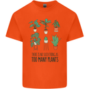 No Such Thing as Too Many Plants Gardening Mens Cotton T-Shirt Tee Top Orange