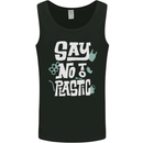 No To Plastic Climate Change Pollution Mens Vest Tank Top Black