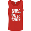 No To Plastic Climate Change Pollution Mens Vest Tank Top Red