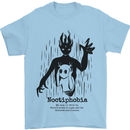 Noctiphobia Phobia of Night Halloween Mens T-Shirt 100% Cotton Light Blue