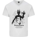 Noctiphobia Phobia of Night Halloween Mens V-Neck Cotton T-Shirt White