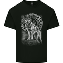 Nordic Wolf Viking Kids T-Shirt Childrens Black