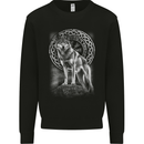 Nordic Wolf Viking Mens Sweatshirt Jumper Black