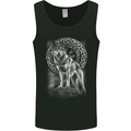 Nordic Wolf Viking Mens Vest Tank Top Black