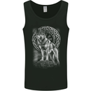 Nordic Wolf Viking Mens Vest Tank Top Black