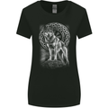 Nordic Wolf Viking Womens Wider Cut T-Shirt Black