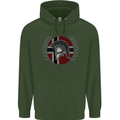 Norway Bodybuilding Flag Gym Training Spartan Childrens Kids Hoodie Forest Green