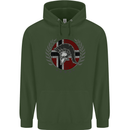 Norway Bodybuilding Flag Gym Training Spartan Childrens Kids Hoodie Forest Green