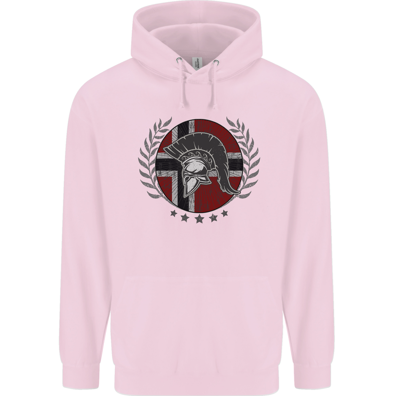 Norway Bodybuilding Flag Gym Training Spartan Childrens Kids Hoodie Light Pink