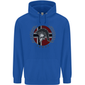 Norway Bodybuilding Flag Gym Training Spartan Childrens Kids Hoodie Royal Blue