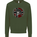 Norway Bodybuilding Flag Gym Training Spartan Kids Sweatshirt Jumper Forest Green