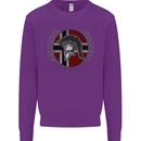 Norway Bodybuilding Flag Gym Training Spartan Kids Sweatshirt Jumper Purple