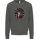 Norway Bodybuilding Flag Gym Training Spartan Kids Sweatshirt Jumper Storm Grey
