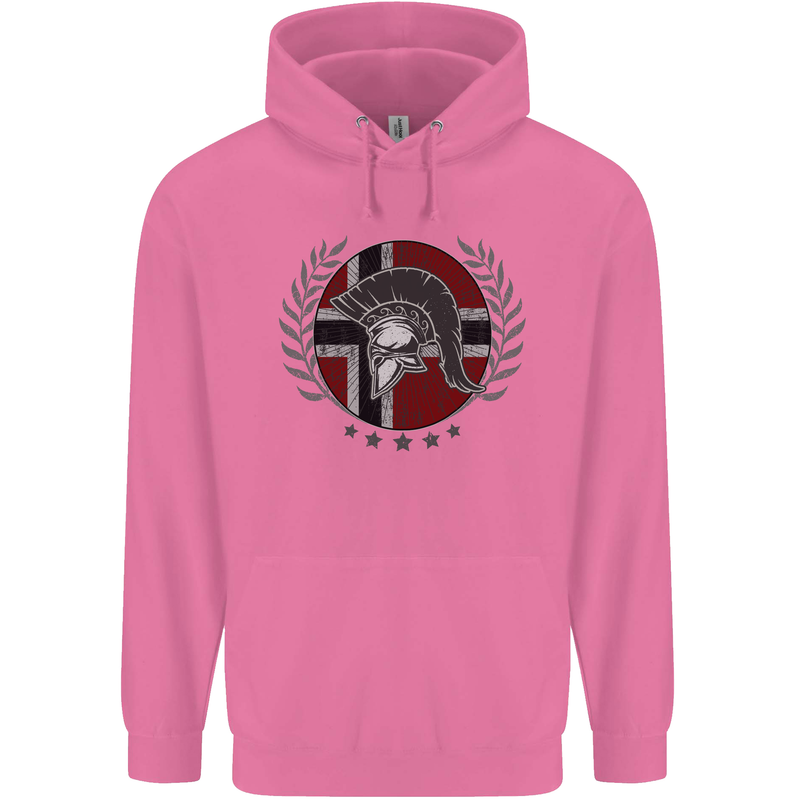 Norway Bodybuilding Flag Gym Training Spartan Mens 80% Cotton Hoodie Azelea