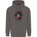 Norway Bodybuilding Flag Gym Training Spartan Mens 80% Cotton Hoodie Charcoal