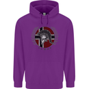 Norway Bodybuilding Flag Gym Training Spartan Mens 80% Cotton Hoodie Purple