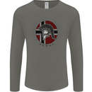Norway Bodybuilding Flag Gym Training Spartan Mens Long Sleeve T-Shirt Charcoal
