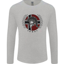 Norway Bodybuilding Flag Gym Training Spartan Mens Long Sleeve T-Shirt Sports Grey