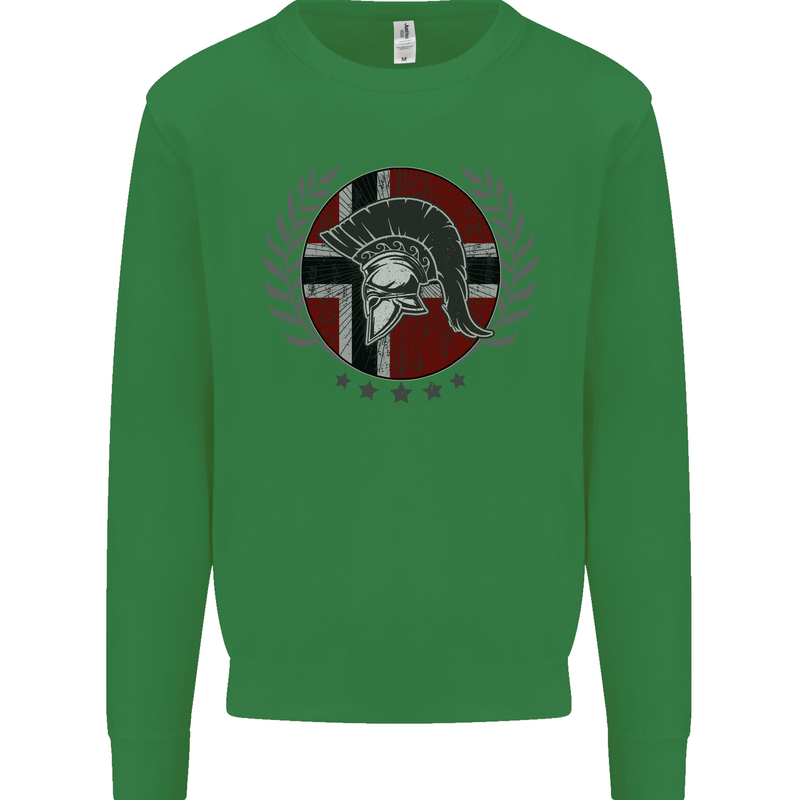 Norway Bodybuilding Flag Gym Training Spartan Mens Sweatshirt Jumper Irish Green