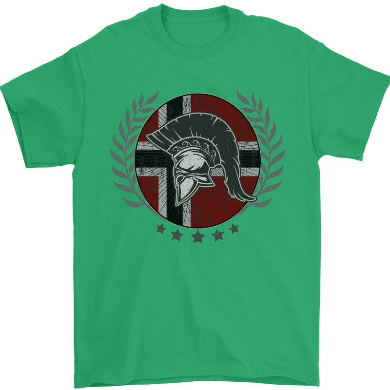 Norway Bodybuilding Flag Gym Training Spartan Mens T-Shirt 100% Cotton Irish Green