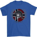 Norway Bodybuilding Flag Gym Training Spartan Mens T-Shirt 100% Cotton Royal Blue