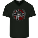 Norway Bodybuilding Flag Gym Training Spartan Mens V-Neck Cotton T-Shirt Black
