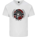 Norway Bodybuilding Flag Gym Training Spartan Mens V-Neck Cotton T-Shirt White