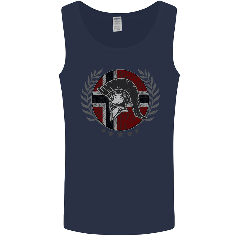 Norway Bodybuilding Flag Gym Training Spartan Mens Vest Tank Top Navy Blue