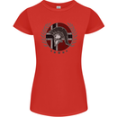 Norway Bodybuilding Flag Gym Training Spartan Womens Petite Cut T-Shirt Red